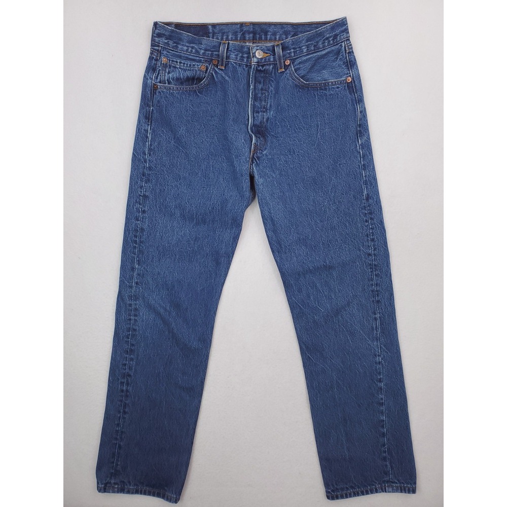 Levis 501 Jeans Mens 33x30* Original Straight Button Fly Dark Stone Red Tab Y2K